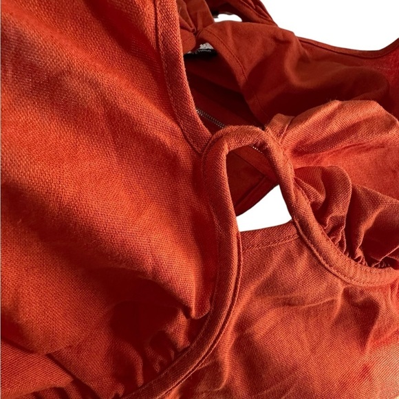 Pretty little thing Plus Rust One Shoulder Corset Top Size 14 NWT - Picture 16 of 17